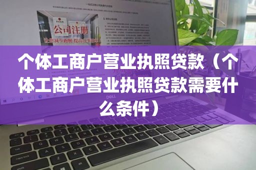 个体工商户营业执照贷款（个体工商户营业执照贷款需要什么条件）