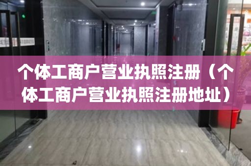 个体工商户营业执照注册（个体工商户营业执照注册地址）