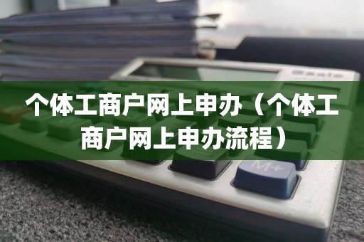 个体工商户网上申办（个体工商户网上申办流程）