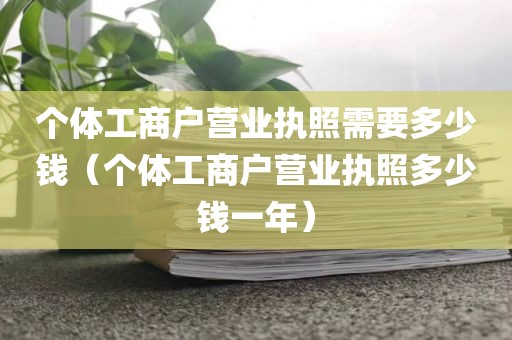 个体工商户营业执照需要多少钱（个体工商户营业执照多少钱一年）